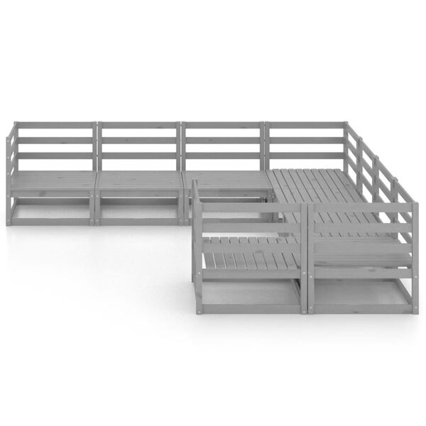 vidaXL 8-tlg. Garten-Lounge-Set Massivholz Kiefer