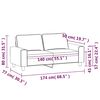 vidaXL 2-Sitzer-Sofa Hellgelb 140 cm Stoff