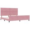 vidaXL Boxspringbett mit Kopfteil Rosa 200 x 200 cm Samt