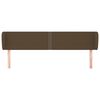 vidaXL Kopfteil mit Ohren Dunkelbraun 163x23x78/88 cm Stoff