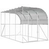 vidaXL H&uuml;hnerstall gegen die Wand Silber 600 x 150 x 215 cm