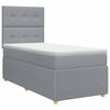 vidaXL Boxspringbett mit Matratze Hellgrau 100 x 200 cm Stoff