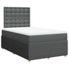 vidaXL Boxspringbett mit Matratze Dunkelgrau 120x200 cm Stoff