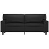vidaXL 2-Sitzer-Sofa Schwarz 140 cm Kunstleder
