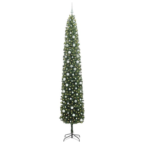 vidaXL Künstlicher Weihnachtsbaum mit 300 LEDs mit Ständer Grün 300 cm