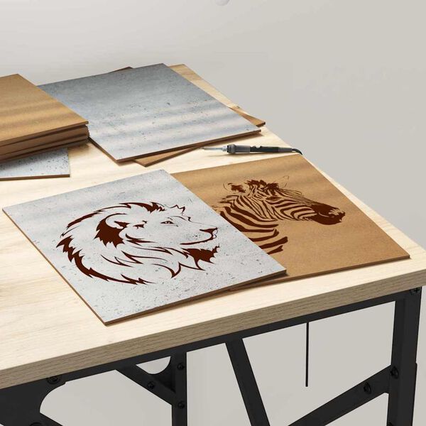 vidaXL Dekoplatten 150 pcs Beton Grau 15 x 21 x 0,27 cm Holzwerkstoff