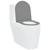 vidaXL Toilettensitz Grau 44 x 36,4 x 3,4 cm Duroplast