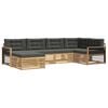 vidaXL Outdoor-Sofagarnitur 6 stk. Wei&szlig; und Anthrazit Polyester