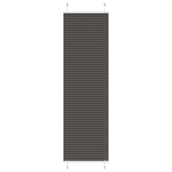 vidaXL Plissee Schwarz 55x200 cm Stoffbreite 54,4 cm Polyester