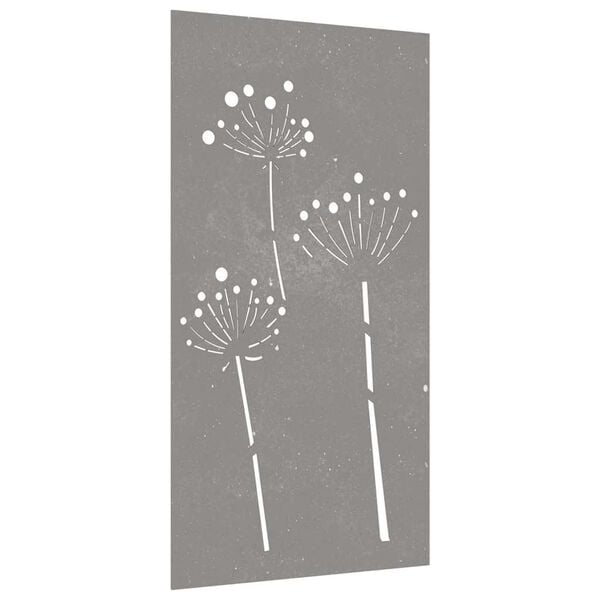 vidaXL Garten-Wanddeko 105x55 cm Cortenstahl Blumen-Design