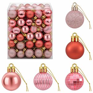 vidaXL Weihnachtskugelset 150 stk. Rosa und Ros&eacute; Durchmesser 3 cm