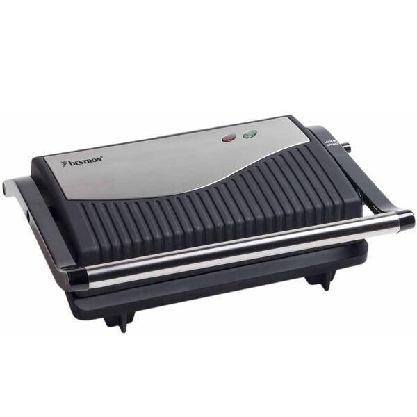Bestron Panini-Grill 750 W Silber und Schwarz Edelstahl APG150