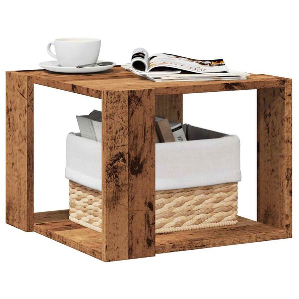 vidaXL Couchtisch Altholz-Optik 40x40x30 cm Holzwerkstoff