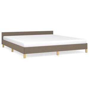 vidaXL Bettgestell ohne Matratze Taupe 160x200 cm Stoff