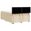 vidaXL Boxspringbett mit Matratze Creme 140x200 cm Stoff