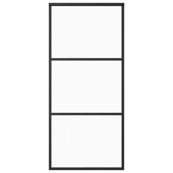 vidaXL Schiebetür mit Beschlag ESG-Glas & Aluminium 90x205 cm