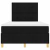 vidaXL Boxspringbett mit Matratze Schwarz 120 x 200 cm Stoff