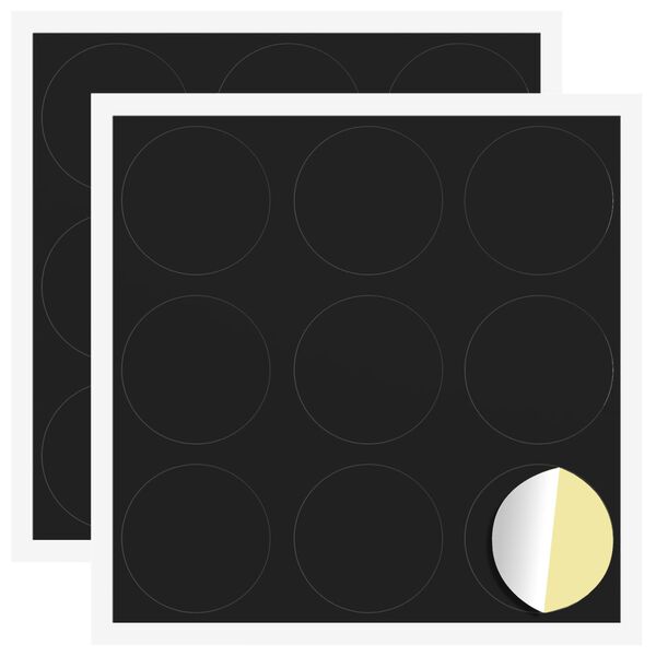 vidaXL Selbstklebende Schraubenabdeckung 2 pcs Schwarz &Oslash; 20 x 0,5 mm