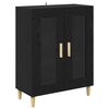 vidaXL Highboard Schwarz Eichen-Optik 69,5 x 34 x 180 cm Holzwerkstoff