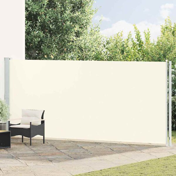 vidaXL Seitenmarkise Ausziehbar 180x600 cm Creme