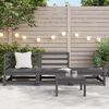 vidaXL 3-tlg. Garten-Lounge-Set Grau Kiefer Massivholz