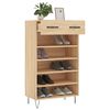 vidaXL Schuhschrank Sonoma-Eiche 60x35x105 cm Holzwerkstoff