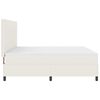 vidaXL LED Boxspringbett Creme und Wei&szlig; 200 x 200 cm Cordstoff