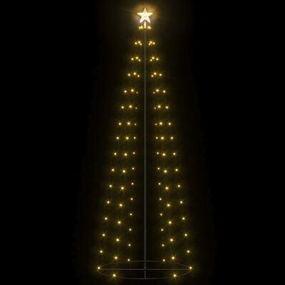 vidaXL Weihnachtsbaum in Kegelform 100 LEDs Warmweiß 70x180 cm