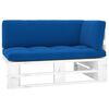 vidaXL Outdoor-Ecksofa Paletten Kiefernholz Impr&auml;gniert Wei&szlig;
