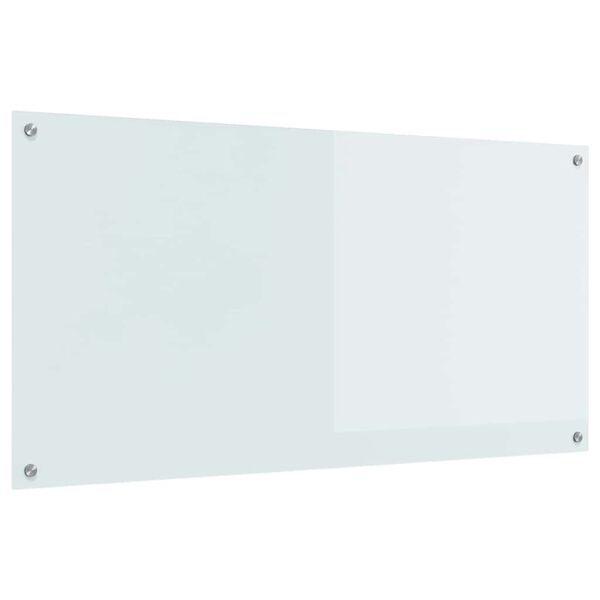 vidaXL Küchenrückwand Weiß 120 x 60 x 0,6 cm Gehärtetes Glas