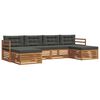 vidaXL Outdoor-Sofagarnitur 6 stk. Natur und Anthrazit