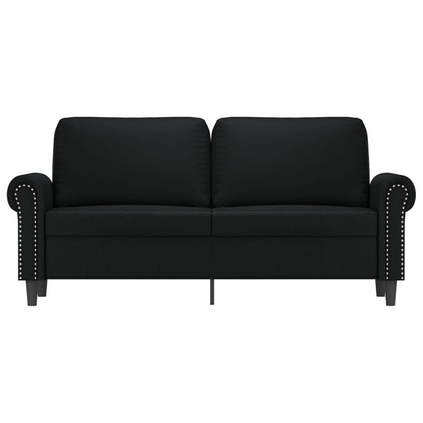 vidaXL 2-Sitzer-Sofa Schwarz 140 cm Kunstleder