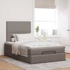 vidaXL Ottoman-Bett mit Matratze Taupe 120x190 cm Stoff