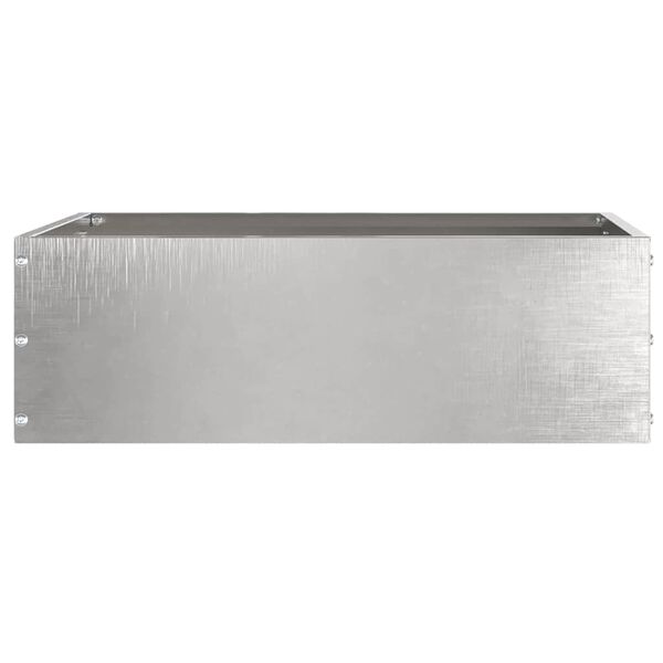 vidaXL Raseneinfassung Silber 40 x 40 x 13 cm Edelstahl