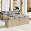vidaXL Gartensofa-set Beige 55 x 55 x 37 cm Poly-Rattan