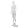 vidaXL Weibliche Schaufensterpuppe mit Glassockel Wei&szlig; 175 cm