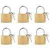 vidaXL U Schloss mit Schl&uuml;sseln 6 stk. Messing Eisen