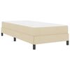vidaXL Boxspringbett mit Matratze Creme 80 x 200 cm Stoff