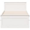 vidaXL Massivholzbett ohne Matratze mit Kopfteil 90x200 cm Wei&szlig;