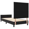 vidaXL Boxspringbett mit Kopfteil Schwarz 90 x 200 cm Samt