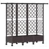 vidaXL Hochbeet mit Rankgitter und Dach Braun 164 x 40 x 127 cm PP
