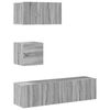 vidaXL 4-tlg. TV-Schrank-Set Grau Sonoma Holzwerkstoff