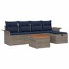 vidaXL Gartensofa-set 6 stk. Grau Poly-Rattan