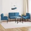 vidaXL Sofagarnituren mit Kissen 3 pcs Blau 115 x 56 x 80 cm Sperrholz