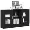 vidaXL Sideboard Schwarz Eichen-Optik 120 x 30,5 x 70 cm Holzwerkstoff
