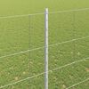 vidaXL Zaun mit Pfosten Silber 1.6 x 25 m Stahl