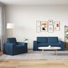 vidaXL Sofa 2 pcs Blau 182 x 80 x 82 cm Stoff
