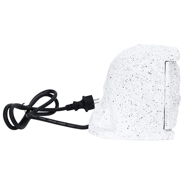 vidaXL Gartensteckdosen mit Zeitschaltuhr Stein-Optik