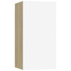 vidaXL TV-Schr&auml;nke 7 Stk. Wei&szlig; Sonoma-Eiche 30,5x30x60cm Holzwerkstoff