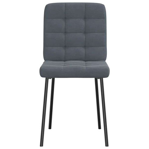 vidaXL Esszimmerstühle 2 Stk. Dunkelgrau Samt